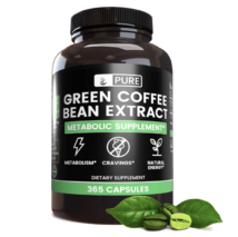 Green Coffee Bean Extract (365 Capsules), Gluten Free, Non-GMO, Metabolism