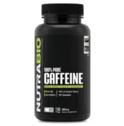 NutraBio 100% Pure Caffeine Anhydrous 150 Capsules 200mg