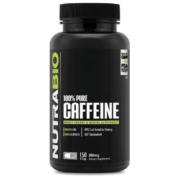 NutraBio 100% Pure Caffeine Anhydrous 150 Capsules 200mg